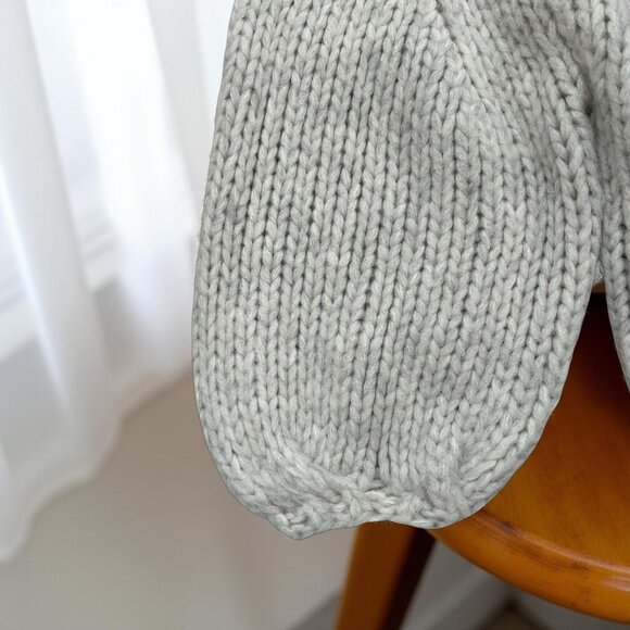 ZARA Chunky Reverse-Knit Sweater-S-Cream/Grey Neutral/Oatmeal - Picture 3 of 3